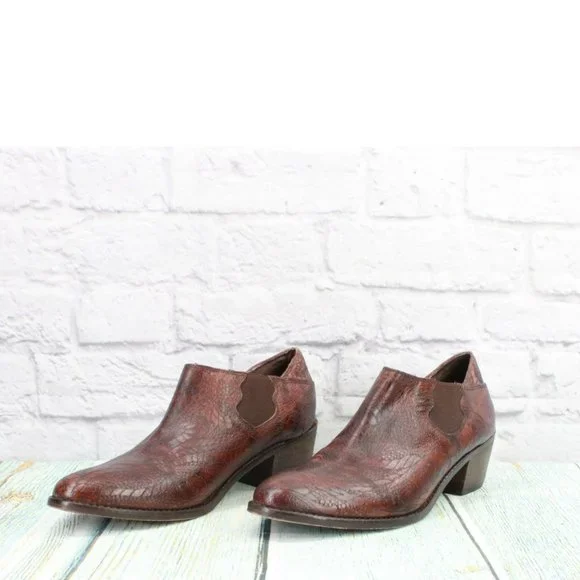 Wolverine Brown Leather Slip On Almond Toe Chelsea Ankle Boots Size 11 - Picture 2 of 9